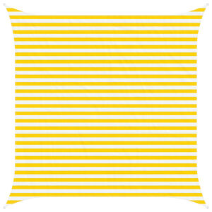 vidaXL Sun Shade Sail Yellow and White 3.6 x 3.6 m