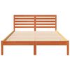 vidaXL Bed Frame with Headboard Wax Brown 140 x 210 cm Solid Pine Wood