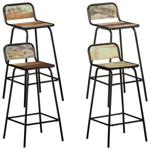 vidaXL Bar Chair | Set of 4 | Multicolour