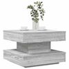 vidaXL Coffee Table 360-Degree Rotatable Grey Sonoma 50x50x34.5 cm