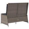 vidaXL Garden Bench Grey Poly Rattan