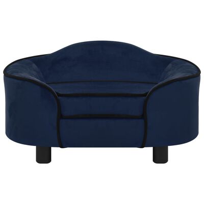 vidaXL Dog Sofa Blue 67x47x36 cm Plush