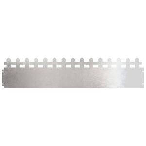 vidaXL Lawn Edgings 10 pcs Silver 103 x 0.05 x 22 cm Stainless Steel