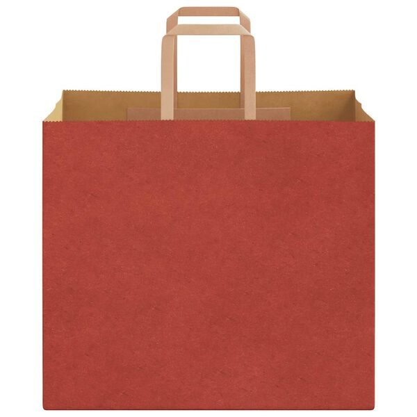 vidaXL Paper Bags 250 pcs with Handles Red 32x22x28 cm