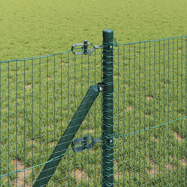 vidaXL Fence Post Green 100 x 0.4 m (19 x 19 mm mesh) Steel and PVC