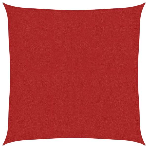 vidaXL Sunshade Sail 160 g/m² Red 3.6x3.6 m HDPE