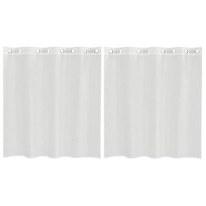 vidaXL Voile Curtains with Grommets 2 pcs White