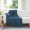 vidaXL Throw Blanket Navy Blue 170 x 130 cm Fleece