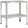 vidaXL Potting Table 100 x 50 x 80 cm Stainless Steel Silver