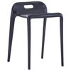 vidaXL Stackable Stools 4 pcs Black Plastic