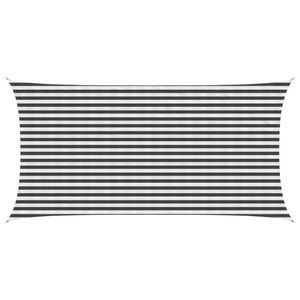 vidaXL Sunshade Sail 2.5 x 5 m HDPE Rectangular Anthracite and White