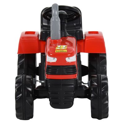 vidaXL Pedal Tractor for Kids Red and Black
