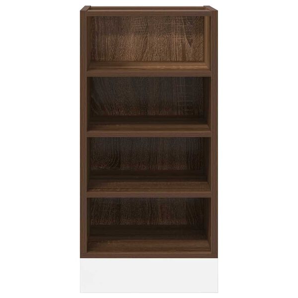 vidaXL Bottom Cabinet Riga Brown Oak 40x44.5x81.5 cm Engineered Wood