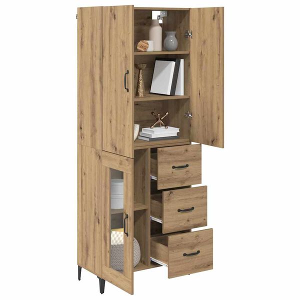 vidaXL Highboard Artisan Oak 69.5 x 34 x 180 cm Engineered Wood