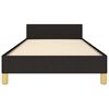 vidaXL Bed Frame without Mattress Black 90x190cm Single Fabric
