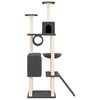 vidaXL Cat Tree with Sisal Scratching Posts Dark Grey 168 cm
