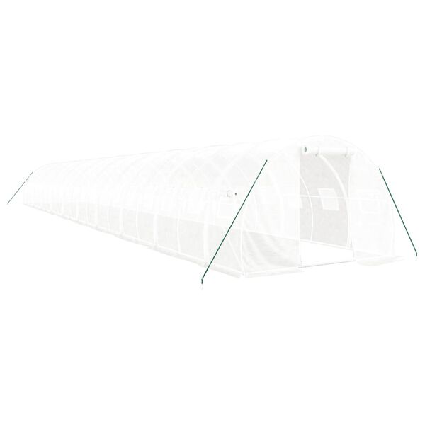 vidaXL Greenhouse with Steel Frame White 60 m² 20x3x2 m
