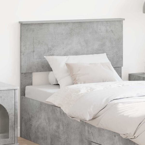 vidaXL Headboard with Headboard Concrete Grey 75 cm Engineered wood