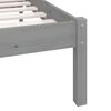 vidaXL Bed Frame without Mattress Grey Solid Wood Pine King Size