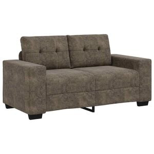 vidaXL Loveseat Sofa Dark Grey 160 cm Faux Suede Leather
