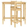 vidaXL 3 Piece Bar Set Solid Wood Pine
