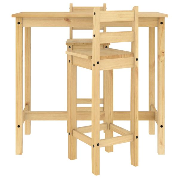 vidaXL 3 Piece Bar Set Solid Wood Pine