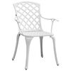 vidaXL 5 Piece Garden Dining Set White Cast Aluminium