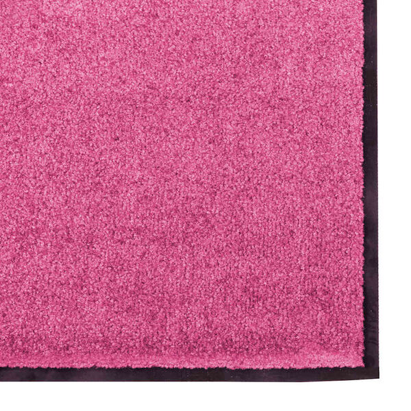vidaXL Doormat Other Pink and Black 120 x 300 cm Polyamide and PVC
