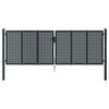 vidaXL Garden Gate Anthracite 300x75 cm Steel