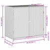 vidaXL Garden Storage Cabinet Black 83x45x76 cm Poly Rattan