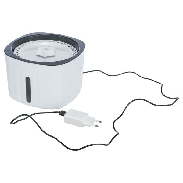 TRIXIE Flower Pet Drinking Fountain White and Grey