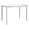 vidaXL Dining Table | White | Solid rubber wood frame, MDF top | Medium