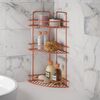 Metaltex 3-tier Corner Douche Rack Copper