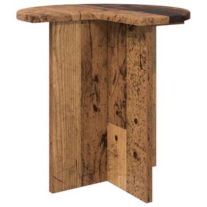 vidaXL Side Table with Storage Old Wood &Oslash; 39 x 38 cm Engineered Wood