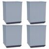 vidaXL Planters 4 pcs Light Grey 30x30x37 cm Polypropylene