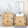 vidaXL 2 Piece Bathroom Furniture Set Corona Solid Wood Pine