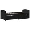 vidaXL Day Bed with 5 Drawers without Mattress IRUN Black 90x200 cm