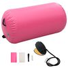 vidaXL Inflatable Gymnastic Roll with Pump 120x90 cm PVC Pink