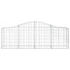 vidaXL Arched Gabion Baskets 10 pcs 200x30x60/80 cm Galvanised Iron