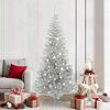 vidaXL Christmas Tree with 300 LEDs with Stand Silver 210 cm PET