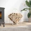 vidaXL Firewood Rack White 60x25x60 cm Cold-rolled steel