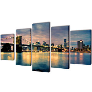 vidaXL Canvas Painting | Multicolour | Wood frame | 200 x 100 cm | Artistic