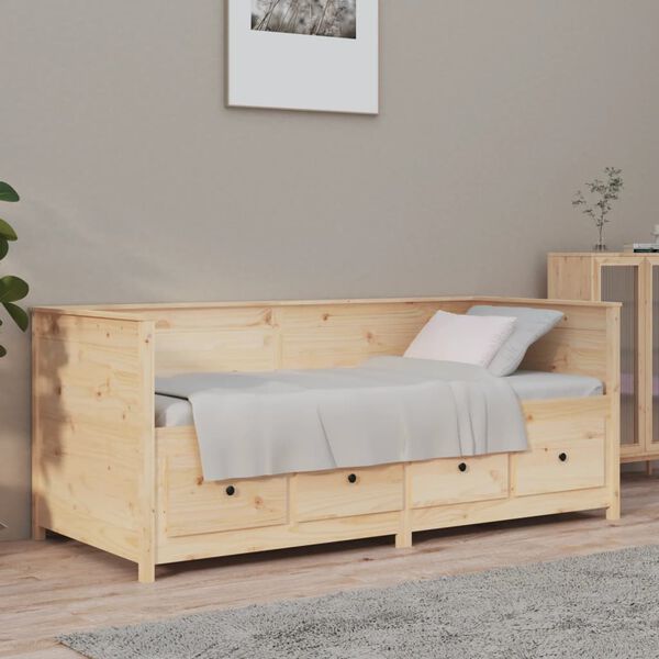 vidaXL Day Bed without Mattress 90x190 cm Single Solid Wood Pine