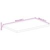 vidaXL Table Top 60x50x3.8 cm Rectangular Solid Wood Reclaimed