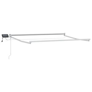 vidaXL Electric Retractable Awning Frame White 3 x 2 m Aluminium