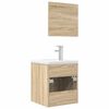 vidaXL 3 Piece Bathroom Furniture Set Sonoma Oak Engineered Wood