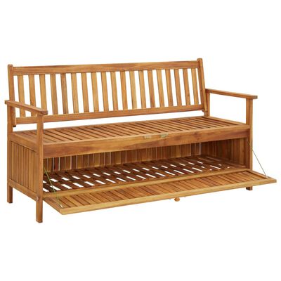 vidaXL Garden Storage Bench 148 cm Solid Acacia Wood