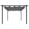 vidaXL Garden Gazebo with Retractable Roof 4x3 m Anthracite