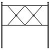 vidaXL Metal Headboard Black 90cm