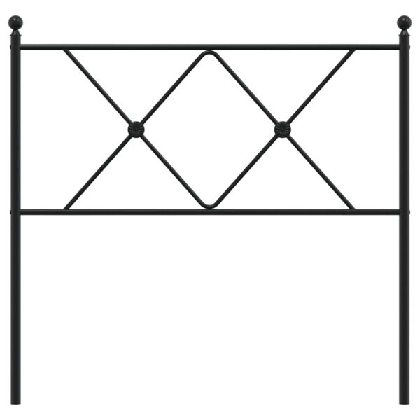 vidaXL Metal Headboard Black 90cm